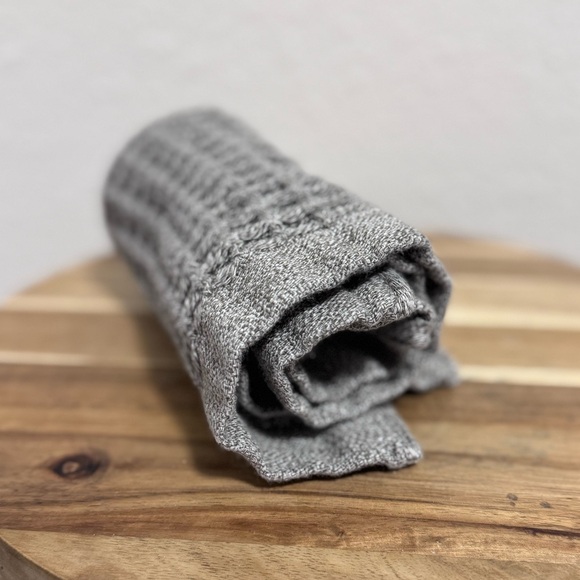 NEW Onsen Face Towels | Cinder Grey | 100% Supima Cotton Waffle Weave - Picture 14 of 15